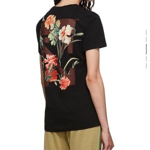 OFF WHITE Black Flowers T-shirt